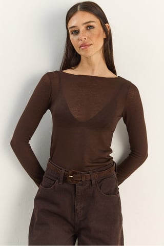 Baumwollene transparente Bluse