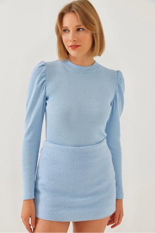 Drapiertes Detail Basic Top