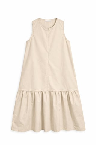 Maxikleid mit Kragen und Rüschendetails