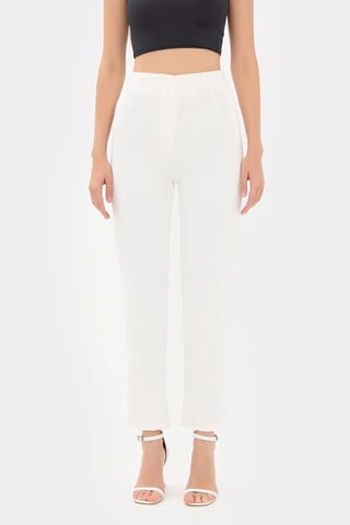 Hoch taillierte Karottenhose