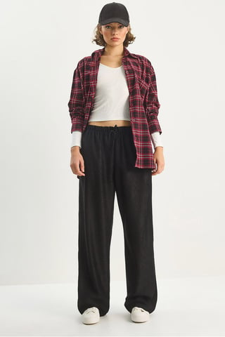 Hohe Taille Weite Bein Hose