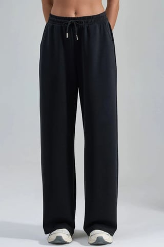 Hochtaillierte Weite Bein Modal-Hose