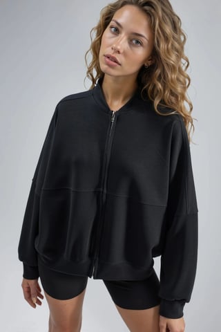 Modal-Jacke mit Reißverschluss