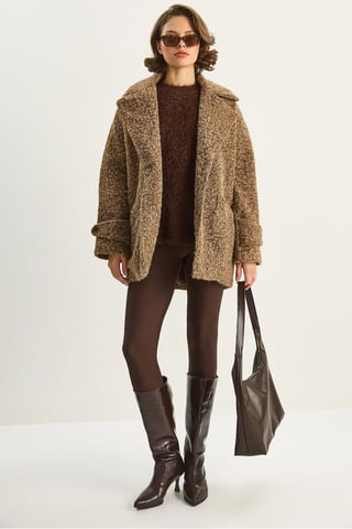 Oversized Strukturierte Jacke