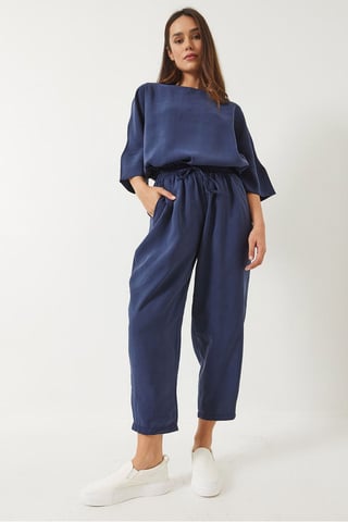 Übergröße Bootsausschnitt Polyester Zweiteiliges Set