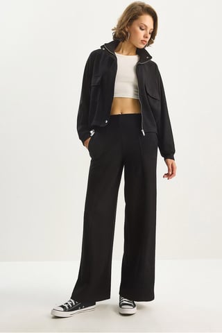 Jacken-Hosen Viskose-Mix Zweiteiliges Coord-Set