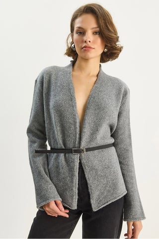 Gürtel-Detaillierter Cardigan