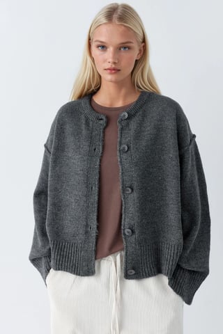 Lässiger Knopfstrick-Cardigan