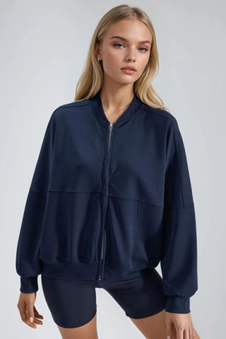 Modal-Jacke mit Reißverschluss