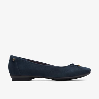 Candra Light Navy Suede Schuhe