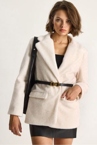 Samtjacke mit Gürtel