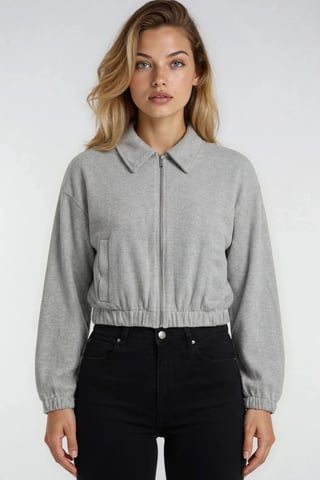 Lässig geschnittene Reißverschlussjacke mit Taschen