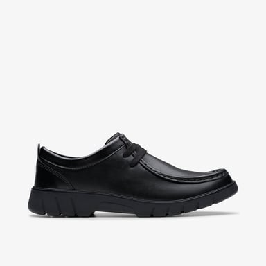 Branch Low Youth Black Leather Schuhe
