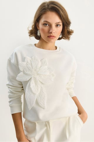 Zugangsdetail Langarm Crewneck Sweatshirt