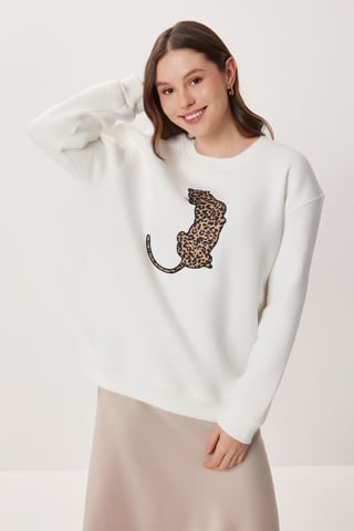 Rundhals Langarm Gestrickter Pullover