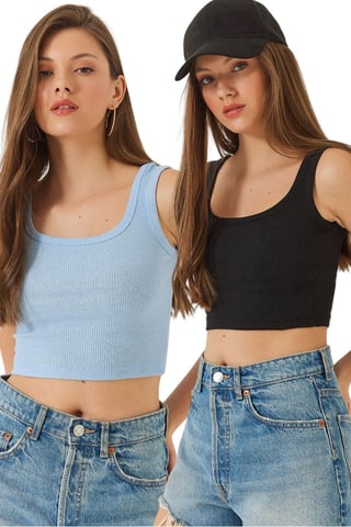 2er-Pack Basic Tanktop