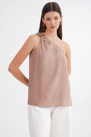 Asymmetrisches Kragen-Accessoire Detailliertes Oberteil