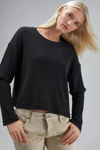 Rippstrick Crew Neck Pullover