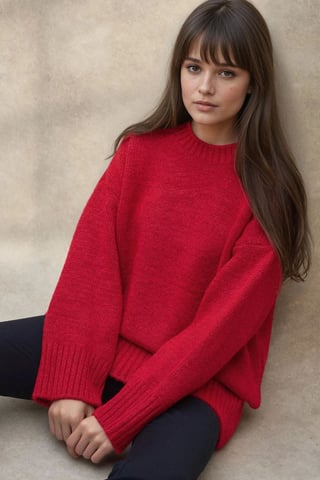 Dicker Strickpullover mit Rundhalsausschnitt