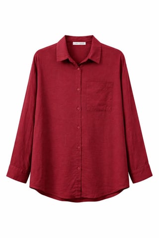 Oversize Leinenmischung Hemd