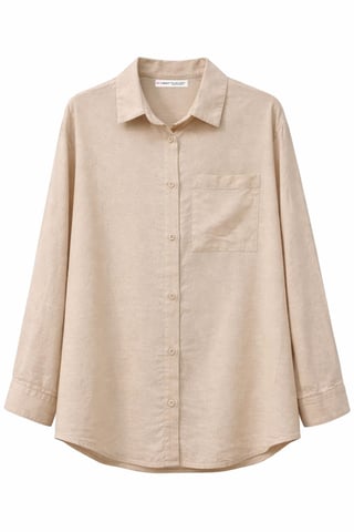 Oversize Leinenmischung Hemd
