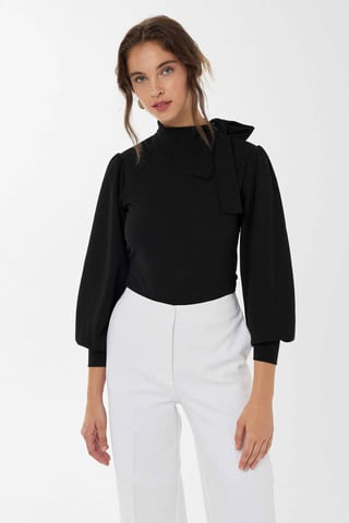 Bluse mit Schleifen-Detail