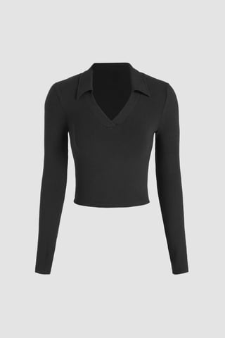 V-Ausschnitt Basic Top