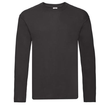 Fruit of the Loom - "Original" T-Shirt für Herren Langärmlig (Schwarz)
