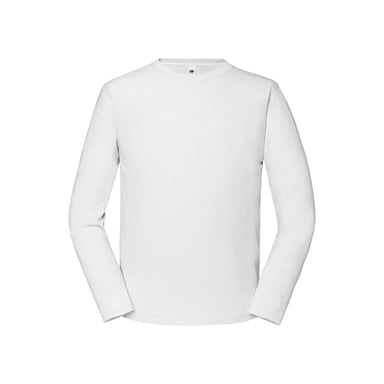 Fruit of the Loom - "Iconic 195 Premium" T-Shirt für Herren Langärmlig (Weiß)
