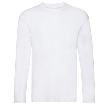 Fruit of the Loom - "Original" T-Shirt für Herren Langärmlig (Weiß)