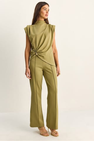 Hoch tailliertes Flared Leg Co-Ord Set