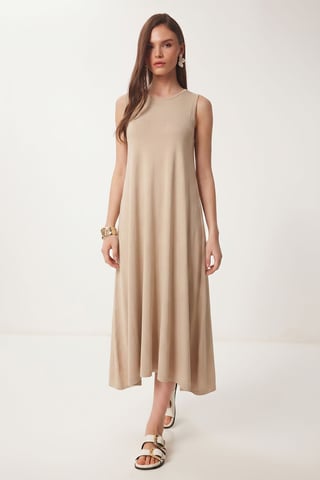 A-Linien-Midi-Kleid mit Tasche