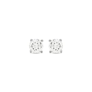 Luxenter Ohrringe aus 925er Sterlingsilber, rhodiniert, mit Brillant-Zirkonia (Basic) - Silber