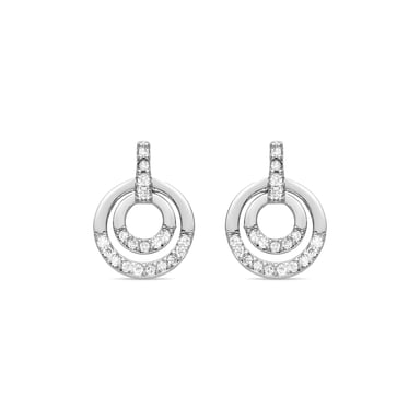 Luxenter Rhodinierte Ohrringe mit brillanten Zirkonia, Modell Sada - Silber