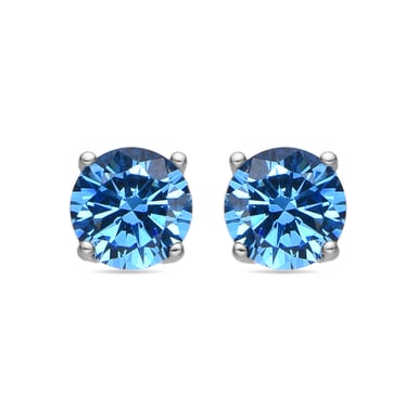 Luxenter Sterling Silber 925 Ohrringe mit rhodiniertem Saphir Zirkonia - Iona