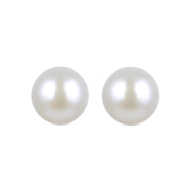Luxenter 925 Sterling Silber Ohrringe mit weißer rhodinierter Perle - Basic