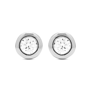 Luxenter Ohrringe Sterling Silber 925 mit rhodiniertem Brillant Zirkonia - Zaja