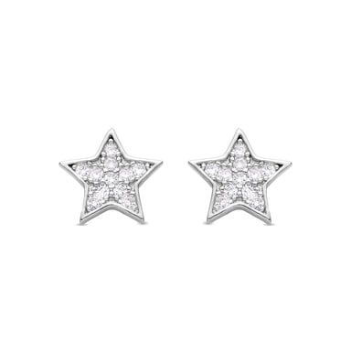 Luxenter Rhodium plattierte Brillant Zirkonia Ohrringe - Fayu