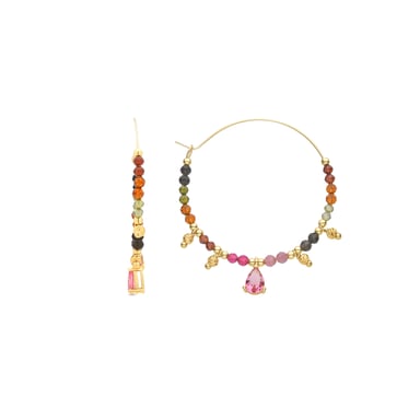 Luxenter Multicolour-Turmalin-Ohrringe aus 18 Karat Gelbgold - Baim