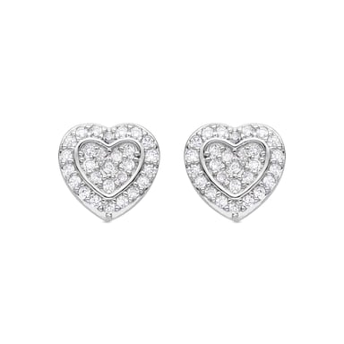 Luxenter rhodinierte Brillant-Zirkonia-Ohrringe - Manye