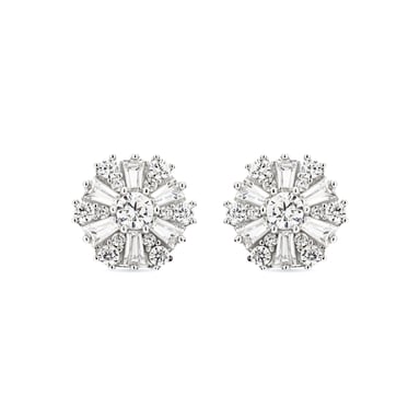 Luxenter 925 Sterling Silber und Rhodium plattierte Brillant Zirkonia Ohrringe - Lorush