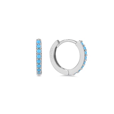 Luxenter 925 Sterling Silber mit Türkis rhodiniert Ohrringe - Valarys