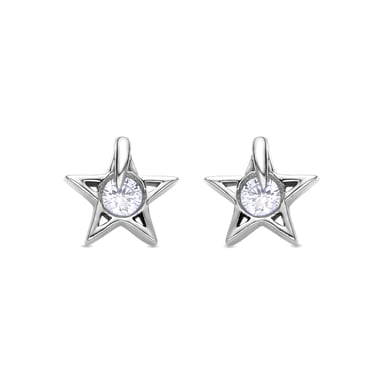 Luxenter rhodinierte Brillant-Zirkonia-Ohrringe - Faria