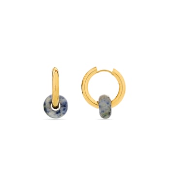 Luxenter Ohrringe aus natürlichem Lapislazuli in 18k Gelbgold - Noku