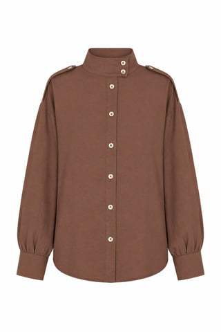 Mandarinkragen Button-Up Freizeithemden