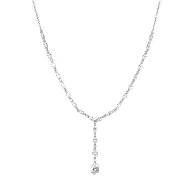 Luxenter Sterling Silber 925 Halskette mit rhodiniertem Brillant Zirkonia - Jibki