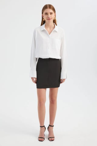 Kombiniertes Mini-Hemdkleid