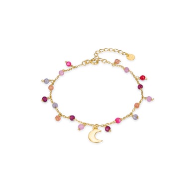 Luxenter Sterling Silber 925 Armband mit Multicolour Kristall in 18K Gelbgold - Tryx