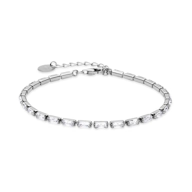 Luxenter 925 Sterling Silber Armband mit rhodiniertem Brillant Zirkonia - Alku