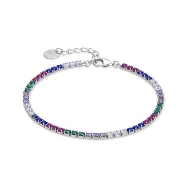 Luxenter 925 Sterling Silber Armband mit mehrfarbigen rhodinierten Zirkonia - Tahu